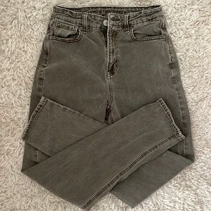 Light washed olive mom jeans